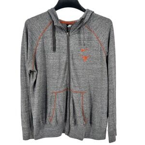 Nike Texas Longhorns Lightweight Hoodie Mens XL Gray Orange Full Zip Long Horns